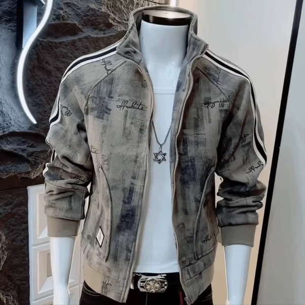 Fashionable Brand Jacket for Men's New Retro Pattern Casual Long-sleeved Jacket Niche Handsome - AliExpress 200000343