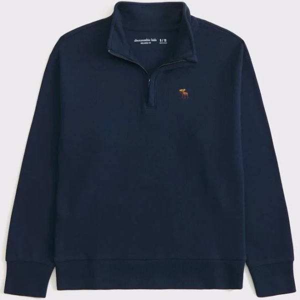 Abercrombie Kids Boys Signature Icon Quarter-Zip