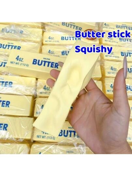 Soft Butter Stress Toy - Moist & Stretchy Fidget Stick For Anxiety Relief & Focus