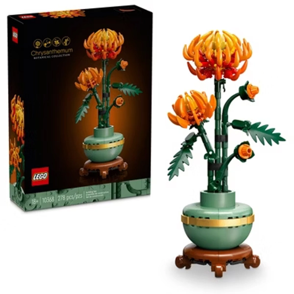 LEGO Icons Chrysanthemum Flower Decor Building Set for Home Decor - Mother's Day Gift - 10368