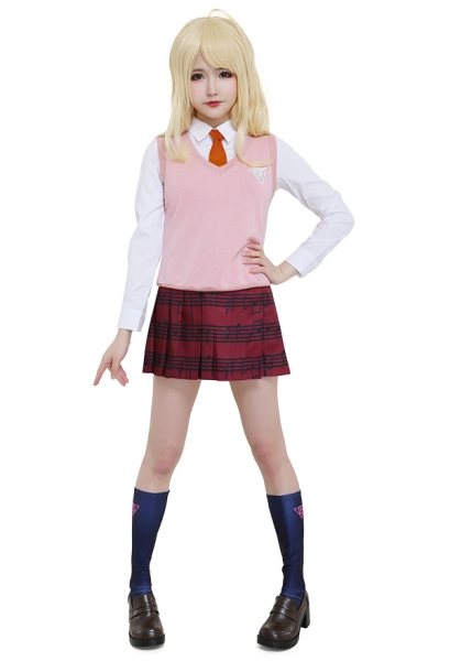 Danganronpa V3: Killing Harmony Akamatsu Kaede Cosplay Costume School Uniform with Sweater Vest