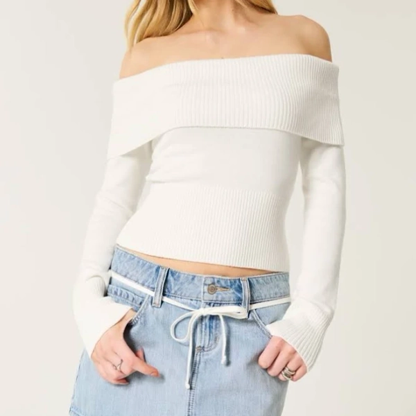 Hollister Women's Off-The-Shoulder Sweater