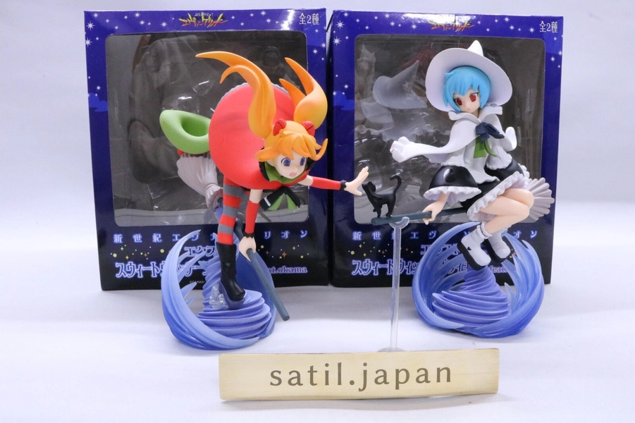SEGA Neon Genesis Evangelion Rei & Asuka set Extra Sweet Witches Figure