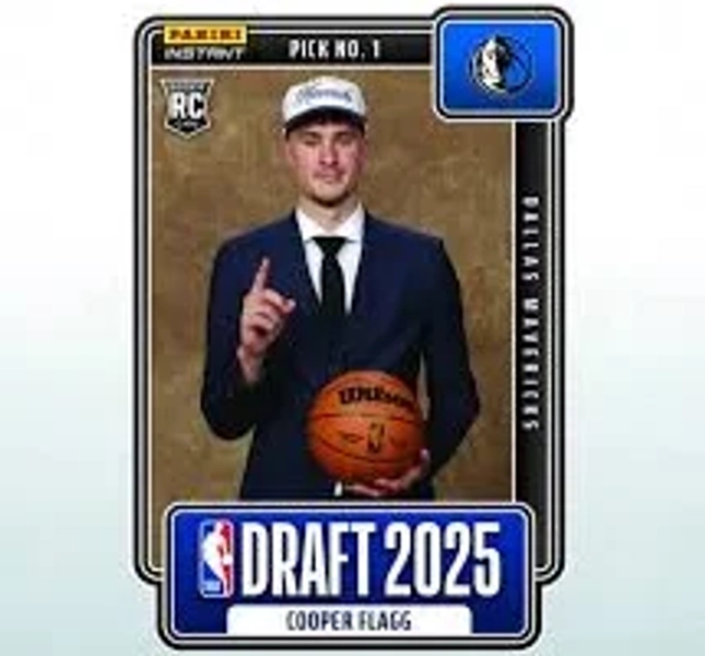 2025 Panini #nbadn-1 Cooper Flagg NBA #1 Draft Pick Rookie Card Mavericks