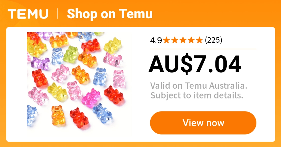 200pcs clear acrylic gummy bear beads mixed color - Temu Australia