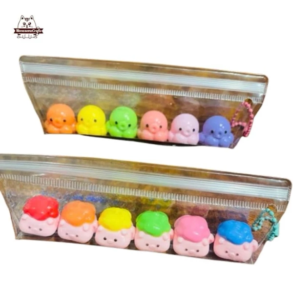 Kawaii Octopus Pig Taba Squishy Keychain Squeezable Stress Relief Sensory Fidget Toys