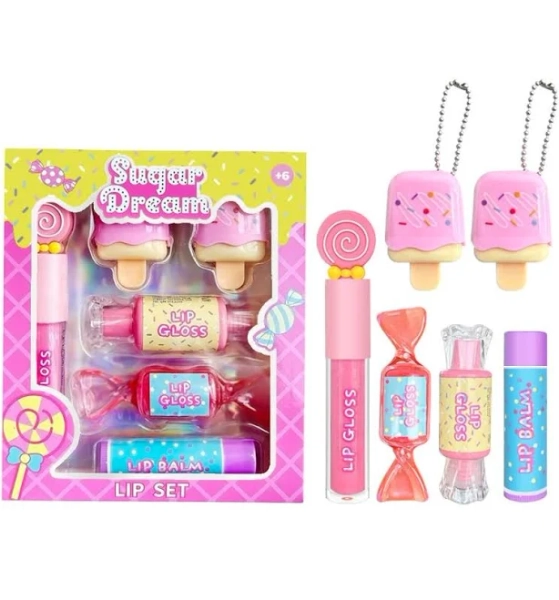 Mu 6pc Candy Sweet Lip Gloss Set For Kids - 1 Straight Stick, 2 Ice