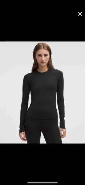 Merino Wool-Blend Crewneck Base Layer - Light Ivory/Black - XXXS