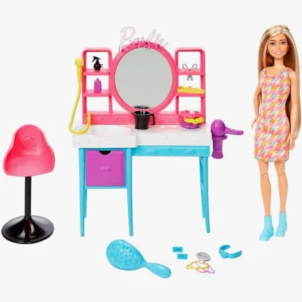 Barbie Doll & Hair Salon Playset