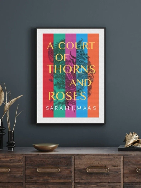 ACOTAR Series Book Spine Cross-Stitch Pattern fantasy book pdf download