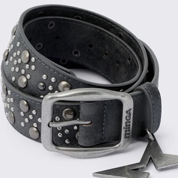 Minga London Silver Stud Buckle Belt