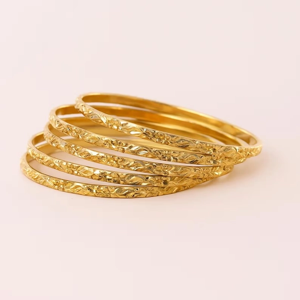 18K Gold Filled Bangle Set, Boho Stackable Bangles (set of 5) - Etsy