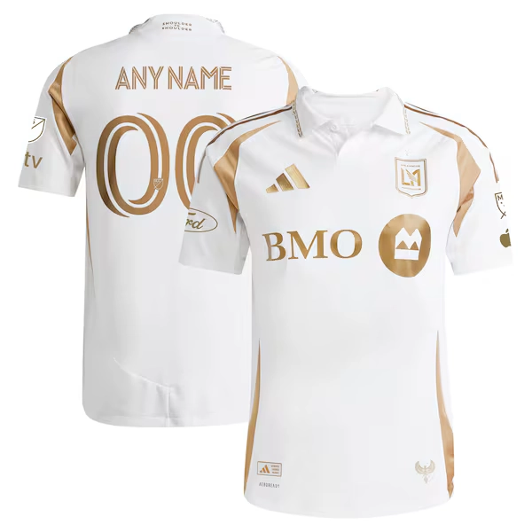 Men's LAFC  adidas White 2025 Secondary Authentic Custom Jersey
