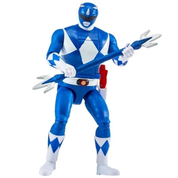 Mighty Morphin Power Rangers Re-Ignition Auto-Morphin 6" Blue Ranger Action Figure with Power Lance Weapon