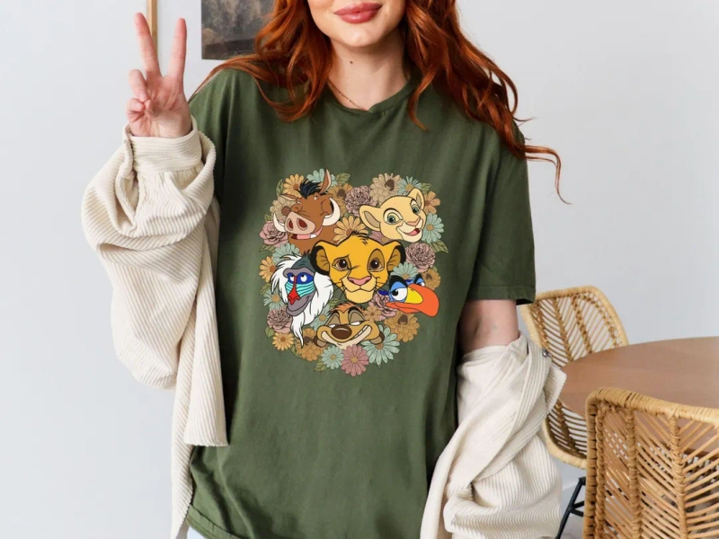 The Lion King Shirt, Disney Simba Shirt, Mufasa the Lion King Shirt, the Lion King Movie Shirt, Disney the Lion King Tee, Disney Floral Tee - Etsy