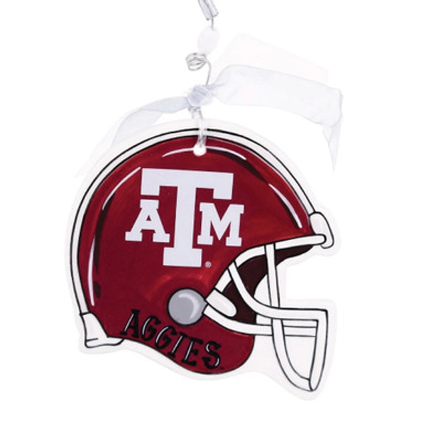 Glory Haus Maroon Texas A&M Flat Helmet Ornament