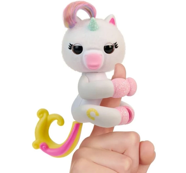 Fingerlings 2023 New Interactive Baby Unicorn Reacts to Touch 70+ Sounds & Reactions Lulu (White)