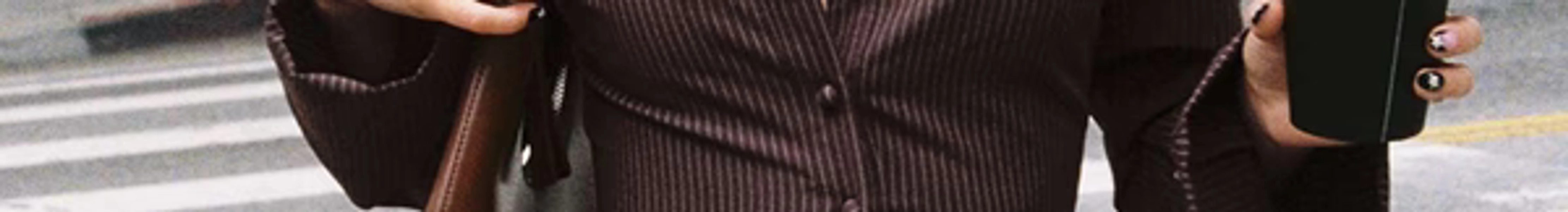 Anni Pinstripe Shirt Brown - US 0 / Brown