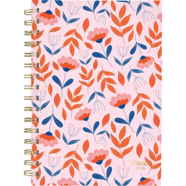 Mead Floral Leaves Weekly/Monthly Planner