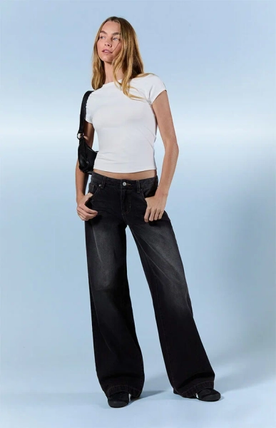 Casey Low Rise Baggy Jeans Black