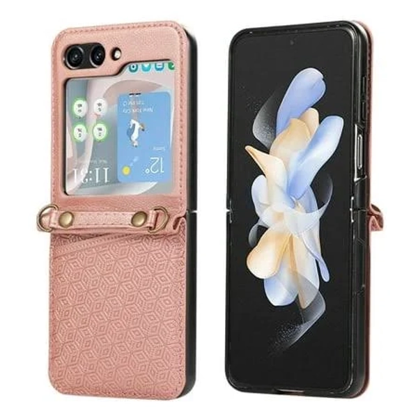 Elehold Shockproof Faux Leather Wallet Case for Samsung Galaxy Z Flip 6