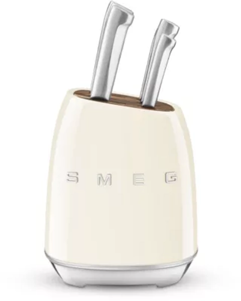 Bloc couteaux SMEG 6 pcs multi-usages crème