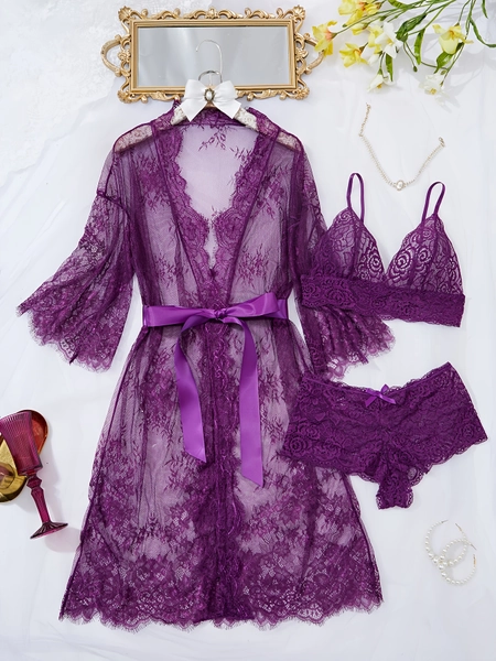 a   set featuring eyelash lace wave decorations - Temu