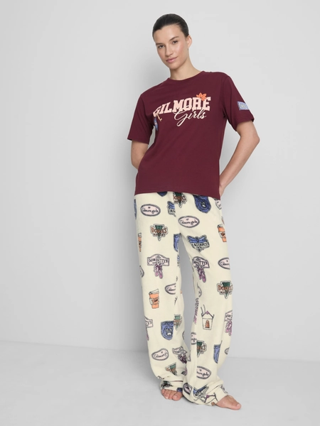 Gilmore Girls Plush Wide Leg Pyjama Bottoms