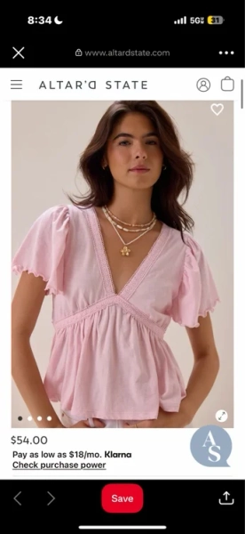 Nia Crochet Babydoll Tee