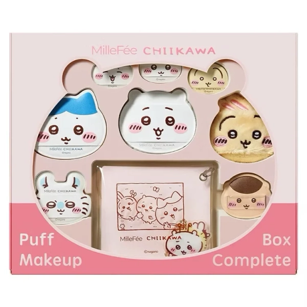 MilleFee x Chiikawa Makeup Sponge Puff Complet Box Set (8 pieces) + mini pouch