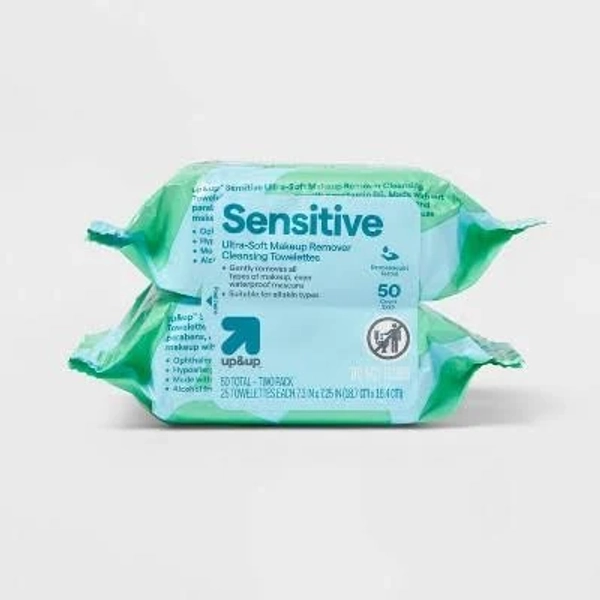 up&up Sensitive Ultra-Soft Makeup Remover Cleansing Towelettes