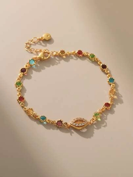 Cubic Zirconia Decor Bracelet
