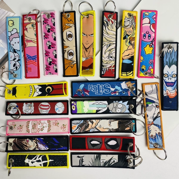 Anime Lock Keychain Fan Gifts Jet Tags Embroidery Key Tag Cute Car Pendant Keyring Ornament Bag Purse Charm Accessories Gifts - AliExpress 26
