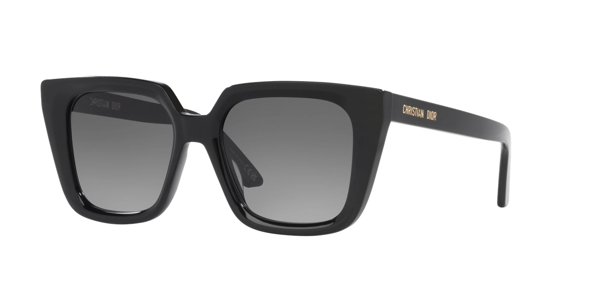 DIOR DiorMidnight S1 Black Shiny - Women Luxury Sunglasses, Smoke Lens