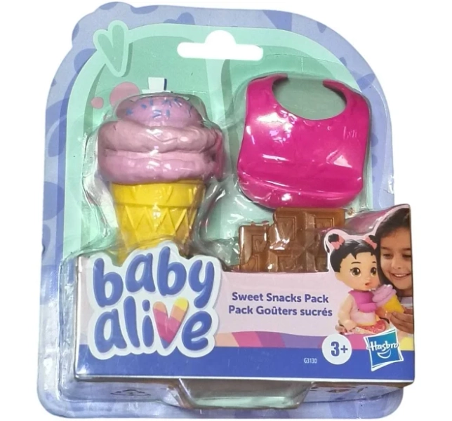 Baby Alive Sweet Snacks Pack - Ice Cream, Chocolate, & Bib