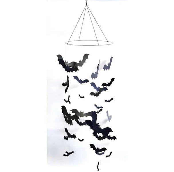 Worth Imports 56" Halloween Hanging Bats Mobile Decoration