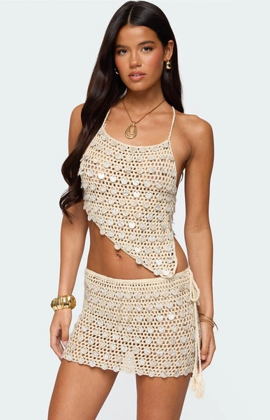 Alora Iridescent Crochet Top