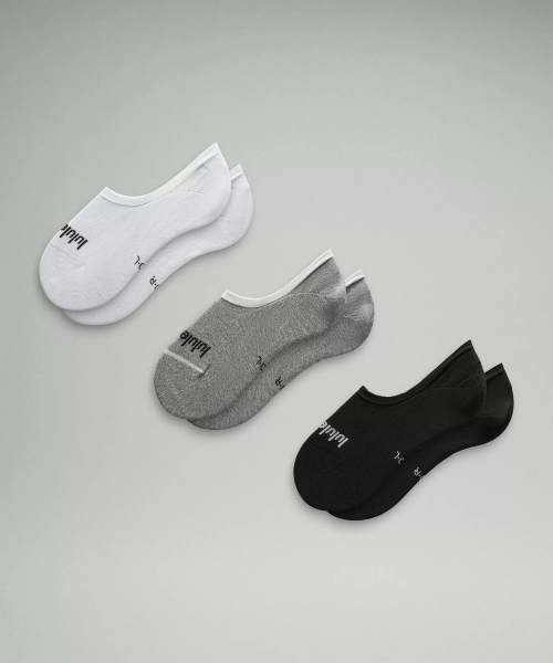 Women's Daily Stride Comfort No-Show Socks *3 Pack - White/Heather Grey/Black - L