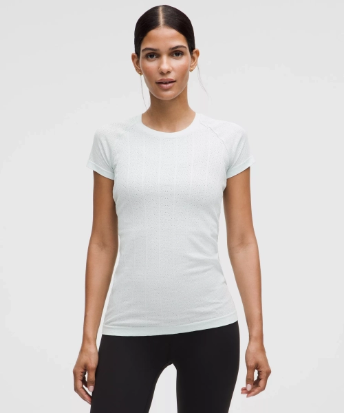 Swiftly Pointelle Short-Sleeve Shirt *Hip Length - 
