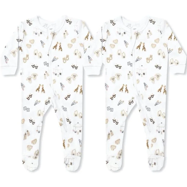 Twins Zippered Footies Set