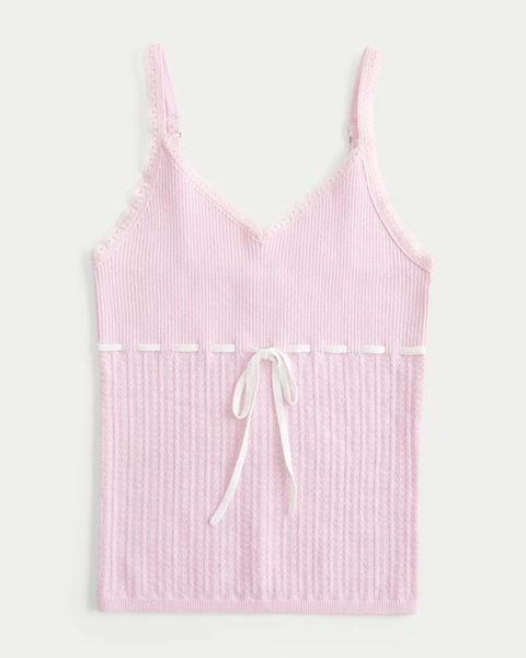 Tie-Front Sweater Tank