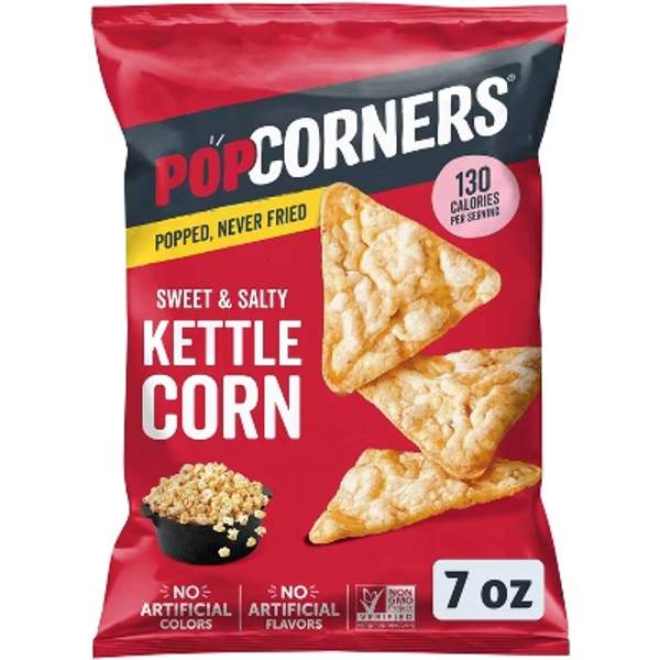 Popcorners Kettle Corn Snacks Sharing Size - 7oz: Non-GMO, Gluten-Free