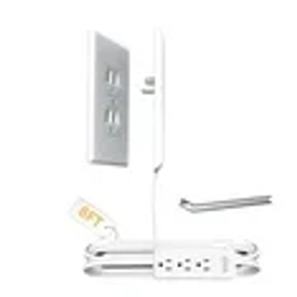 Sleek Socket Pet Proofing Outlet & Plug Concealer, 8-ft Extension Cord with Multiple Outlets