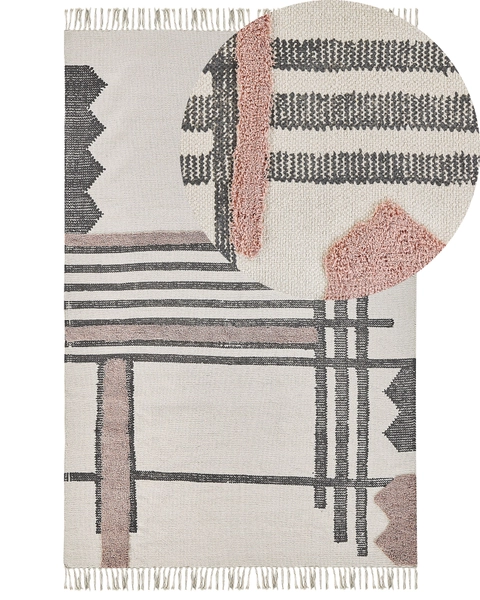 Area Rug 160 x 230 cm Beige and Black MURADIYE DEF