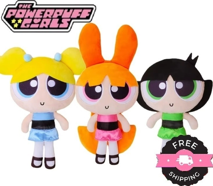 The Powerpuff Girls Plush Set - Blossom Bubbles Buttercup Stuffed Toy 9" or 14"