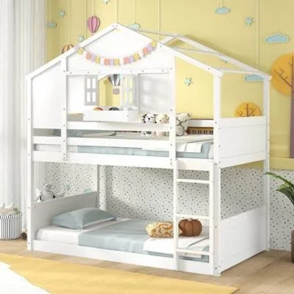 Costway Twin Over Twin Bunk Bed