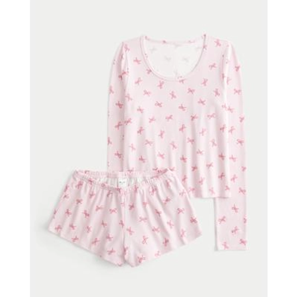 Always Cozy Long-Sleeve Scoop Top & Shorts Set