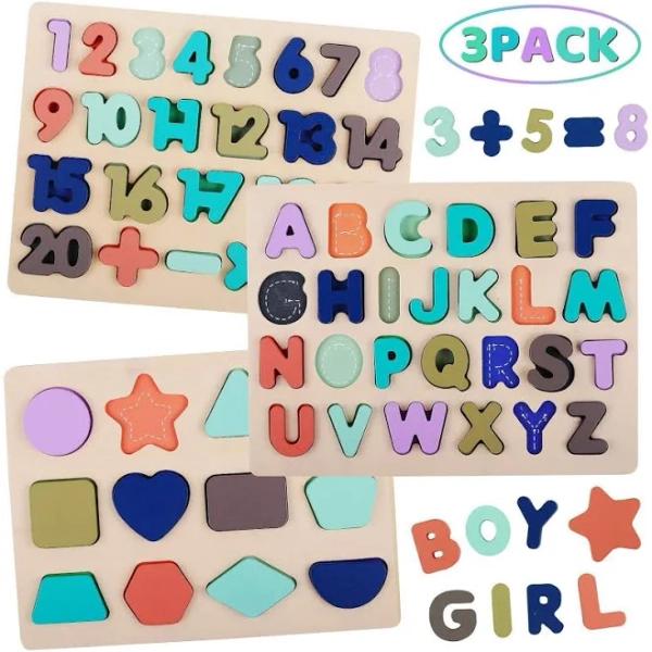 Lennystone Wooden Puzzles for Toddlers