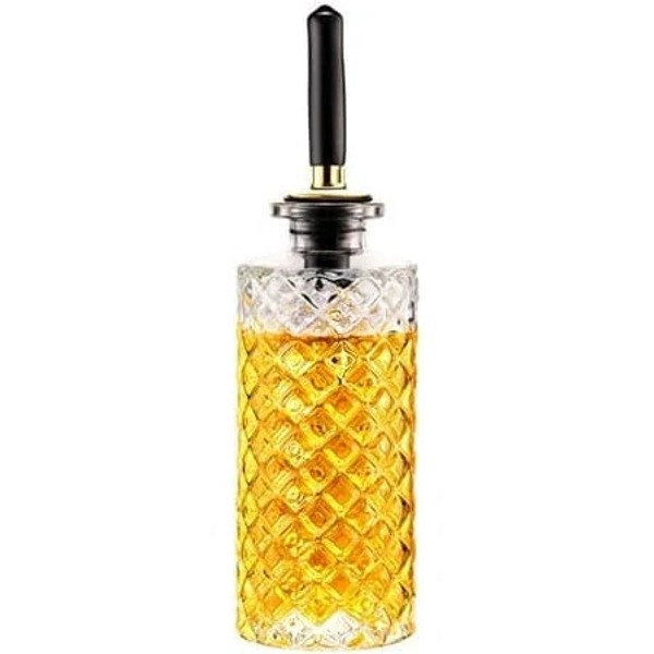 Glass Coffee Syrup Dispenser Bottles 5 OZ, Simple Syrup Bottles with Metal Pour Spout, Syrup Dispenser for Coffee Bar Accessories for Maple Honey