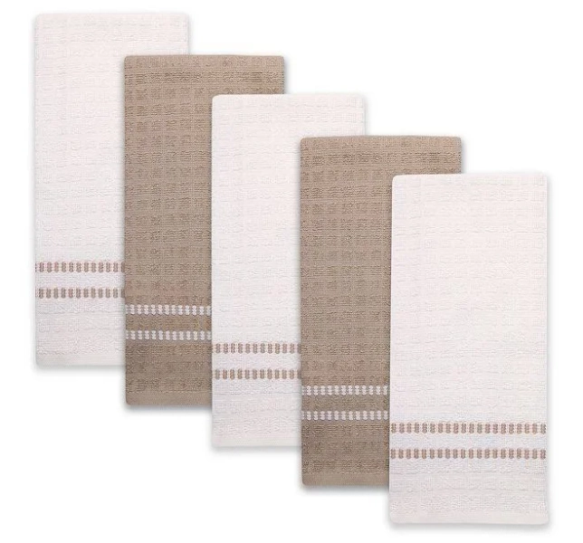 The Big One Terry Kitchen Towel 5-Pack, Beige
